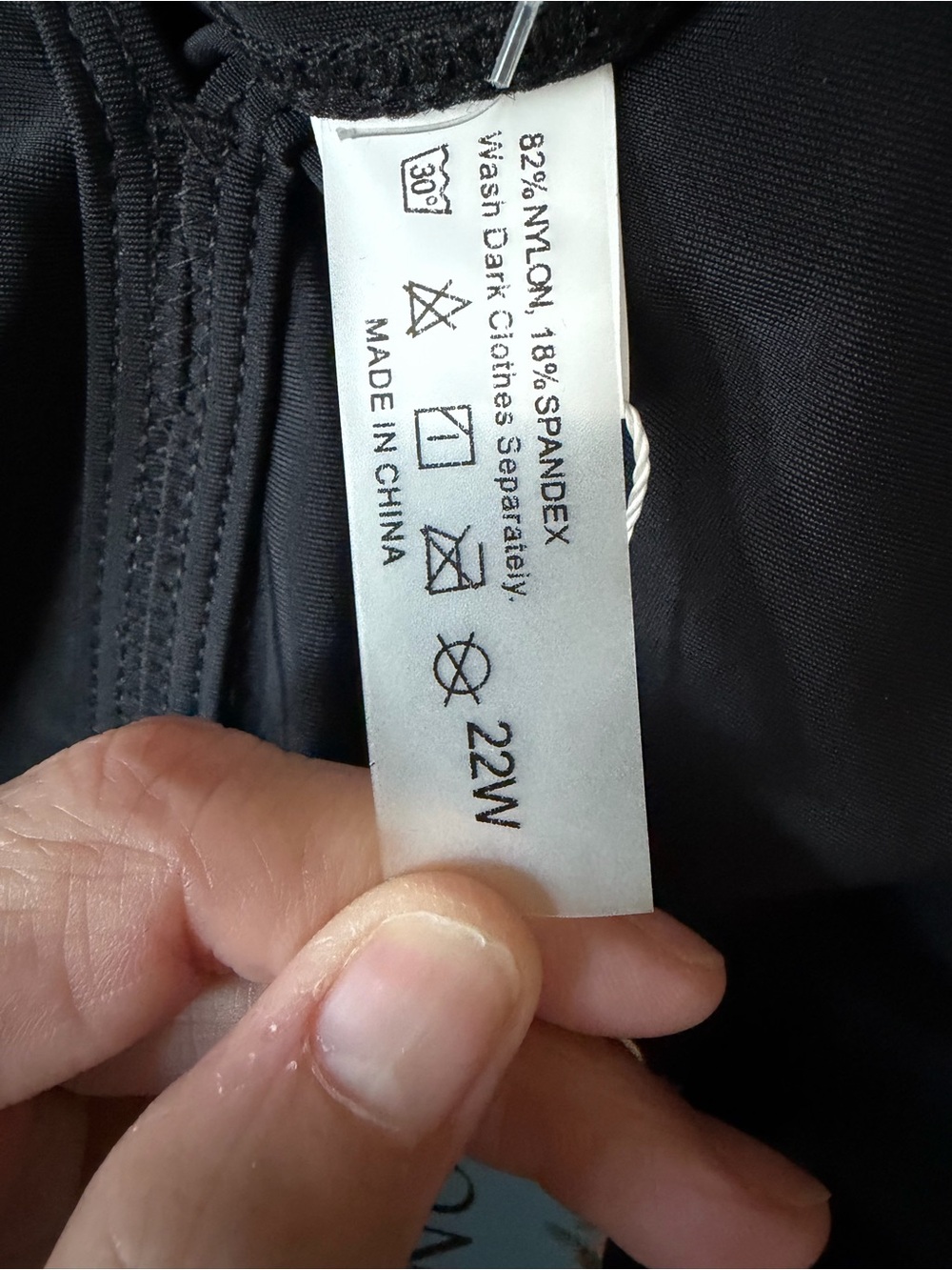 Younique Swim Tankini Black NWT plus size 22 - Picture 5 of 12